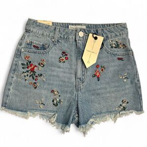 Banjara Women's Denim Embroidered Shorts